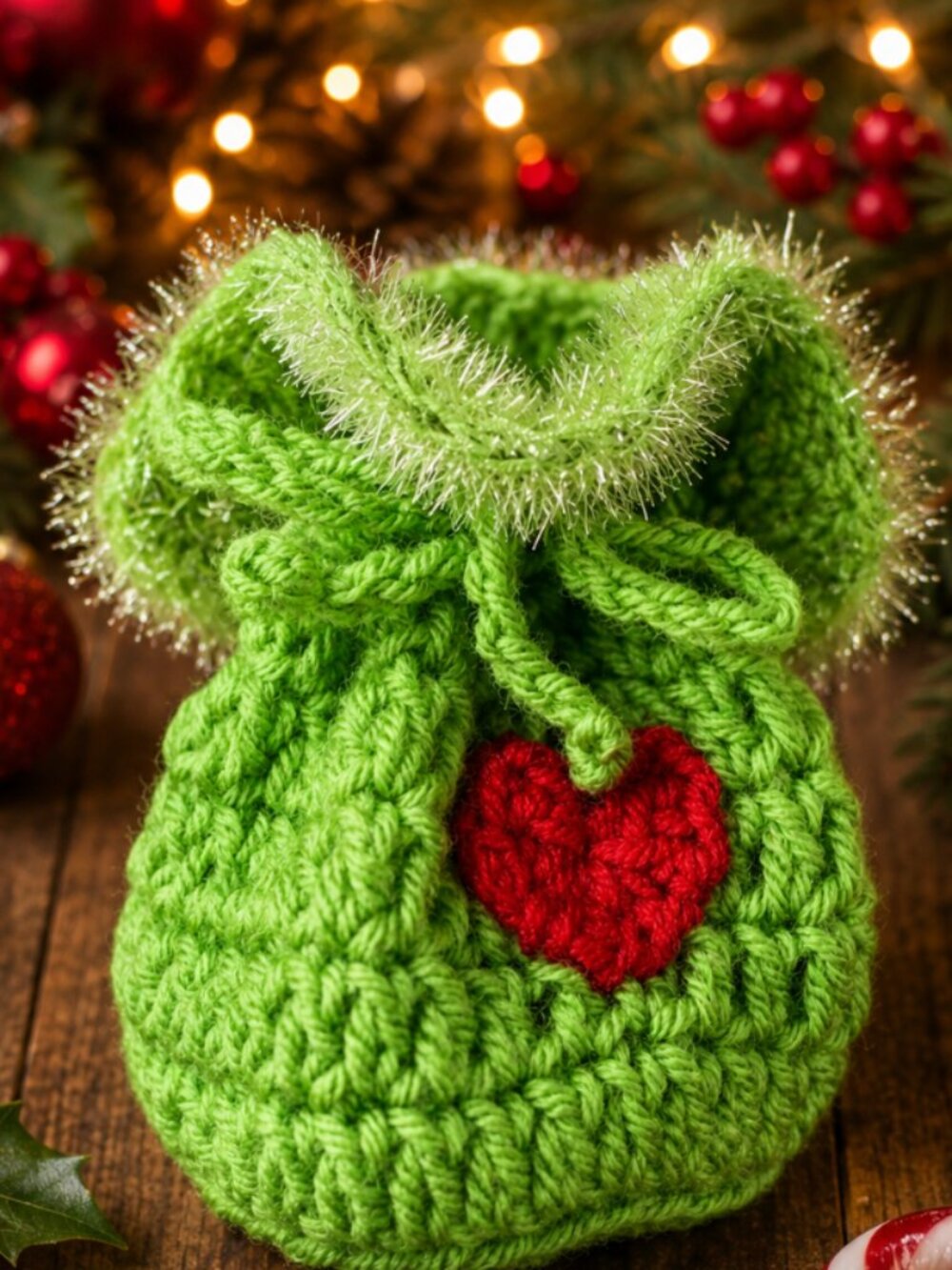 Crochet Christmas Gift Bag